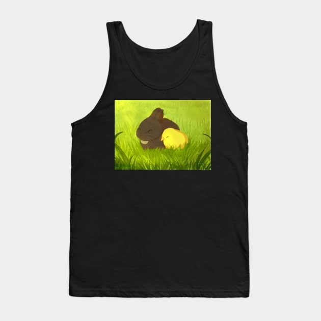 Bunny and Chick Tank Top by ellenent